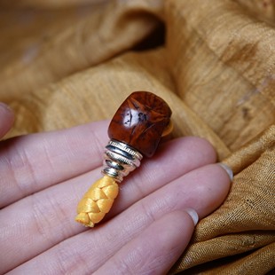 原生态老凤眼菩提龙眼图腾大孔道三通佛头全品文玩佛珠束尾配饰