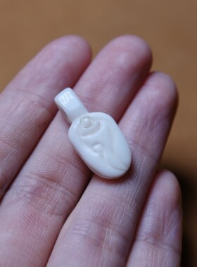 雪域白法螺卡子念珠侧挂藏式文玩纯手工DIY佛珠计数手串随身