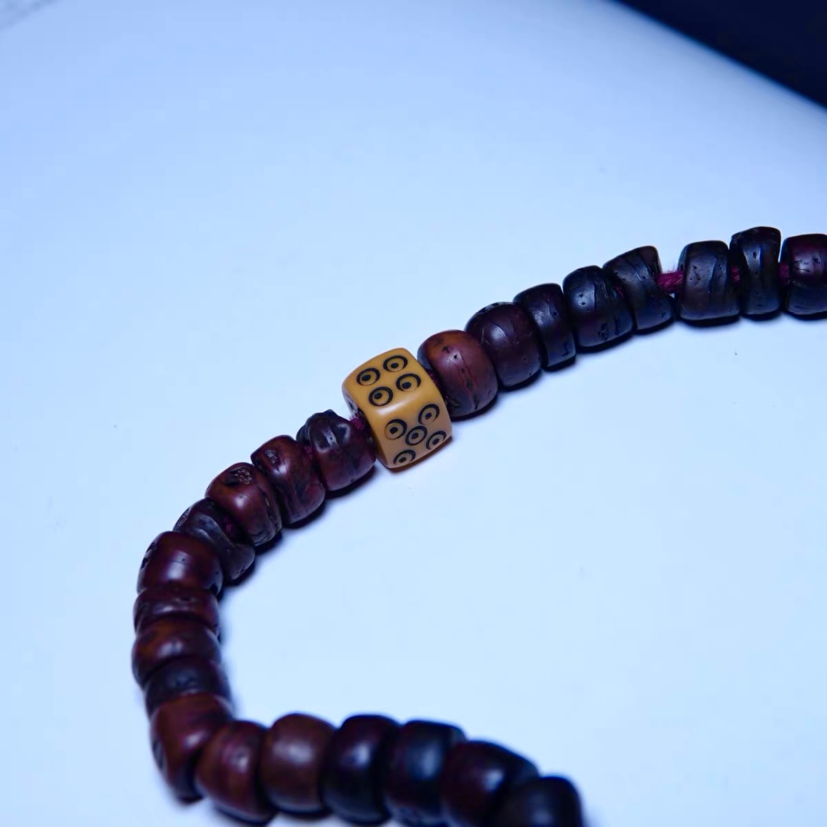 牧区黄色树脂料器骰子散珠配珠文玩手工DIY念珠手串顶珠百搭配饰