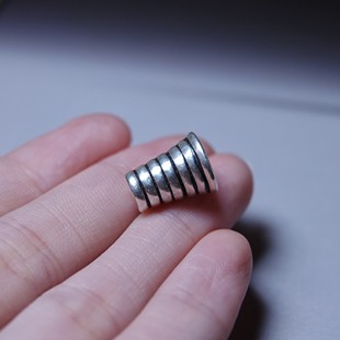 牧区白利马铜塔珠大孔道三通百搭配件文玩纯手工佛头佛塔念珠束尾