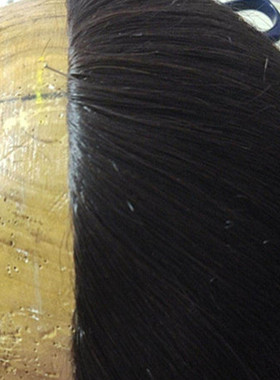 古装女半后披发女士半头套机织后披真发定做古装女士半头真发头套