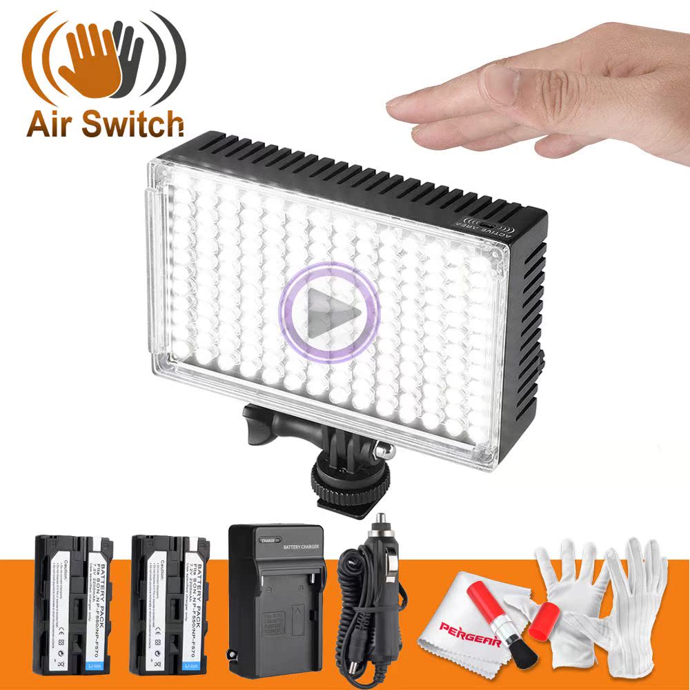 Pergear 168 Sensor Light Air Switch On Camera LED Video Stud