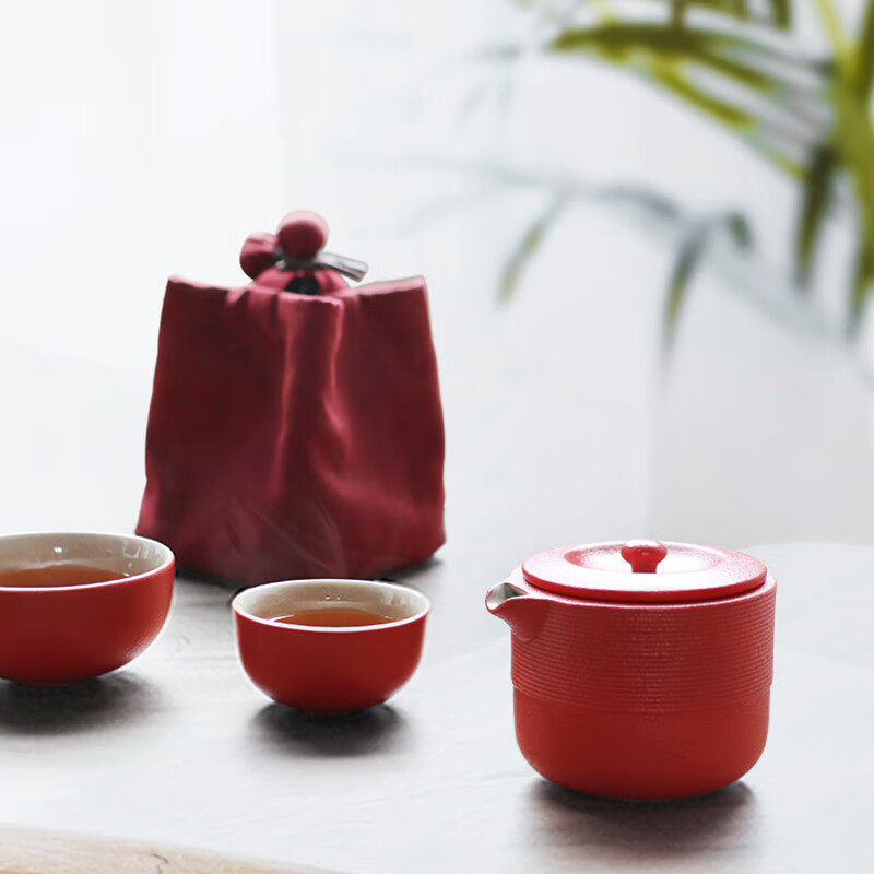 陆宝获奖产品高端艺术旅行快客杯茶壶茶杯露营便携茶具泡茶器简约