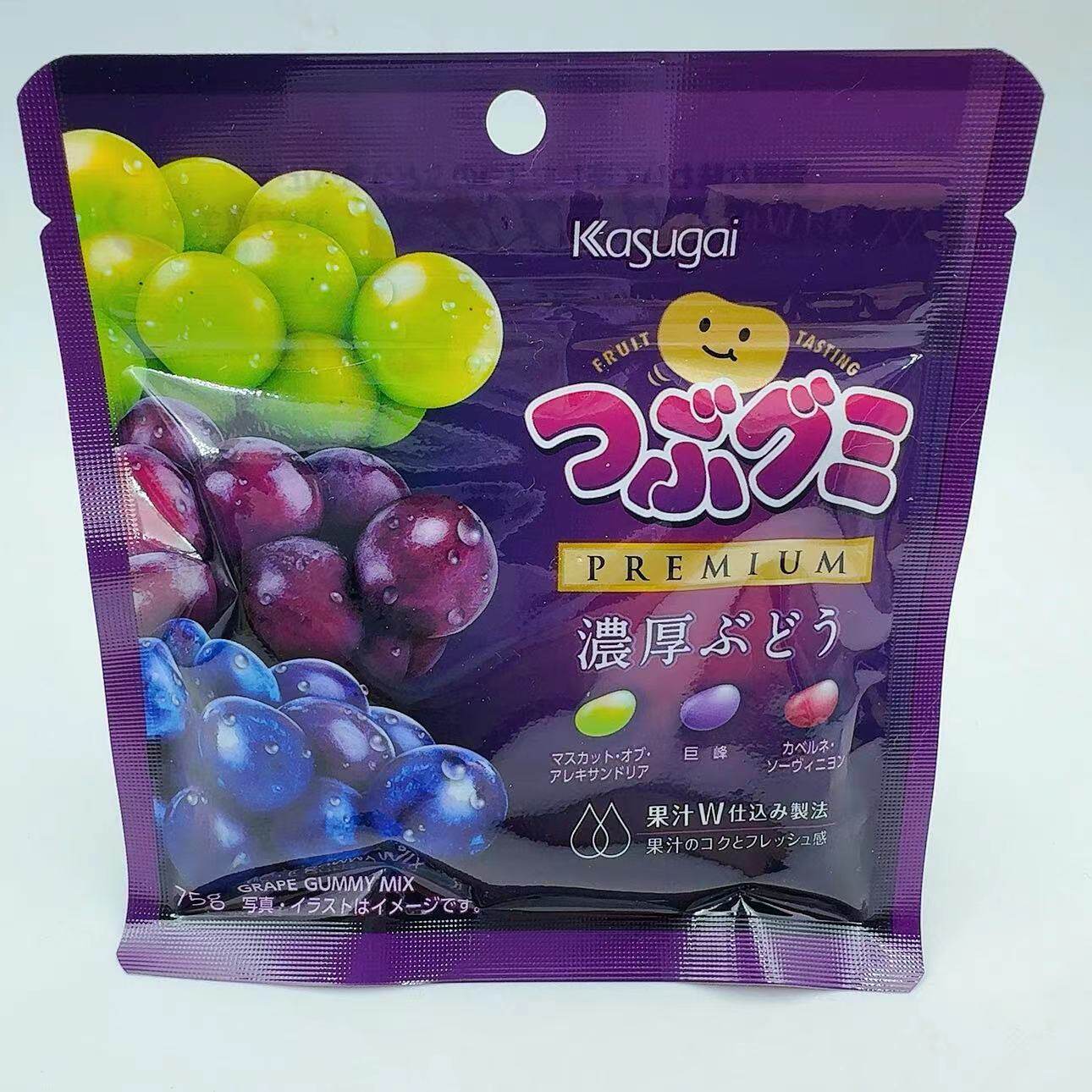 4件包邮日本本土Kasugai春日井颗粒软糖各种水果果汁彩色软糖75g