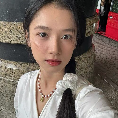 珍珠项链天然串珠锁骨链女