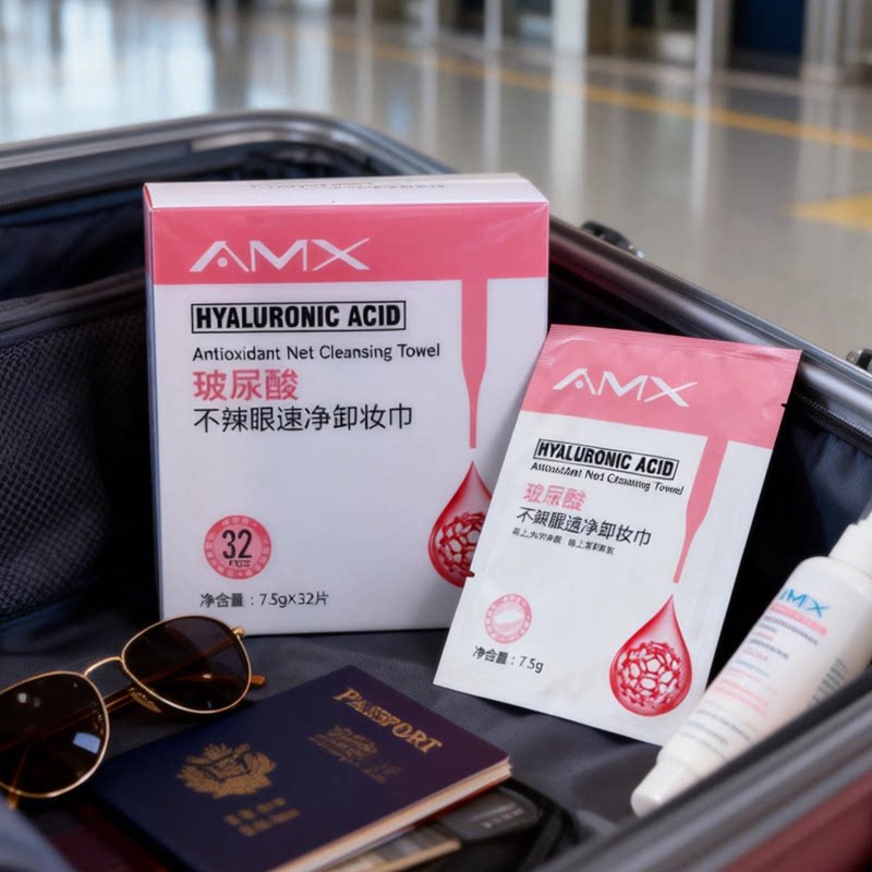 安敏希玻尿酸温和敏感肌卸妆湿巾