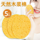 纯天然木浆棉洗脸扑蜂窝状洁面扑干了不会变硬海绵扑加厚卸妆粉扑