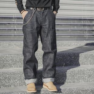 RIDE WORK 重磅 牛仔裤 BORDER 宽版 工装 日本制 PADD 丹宁 WEST