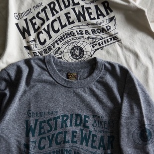 休闲 短袖 重磅纯棉圆领 日本 22SS Ride T恤 双面印花图案 West