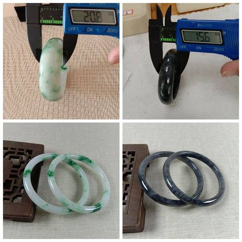 翡翠手镯一开二玉镯子扩圈改窄改薄抛光翻新缅甸翡翠玉石加工定制