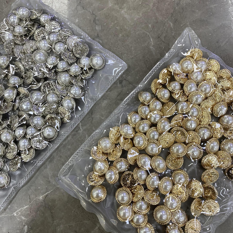 【艺森】麦穗边珍珠纽扣衬衫旗袍