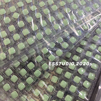 艺森ESSTUDIO方形点油衬衫纽扣黑