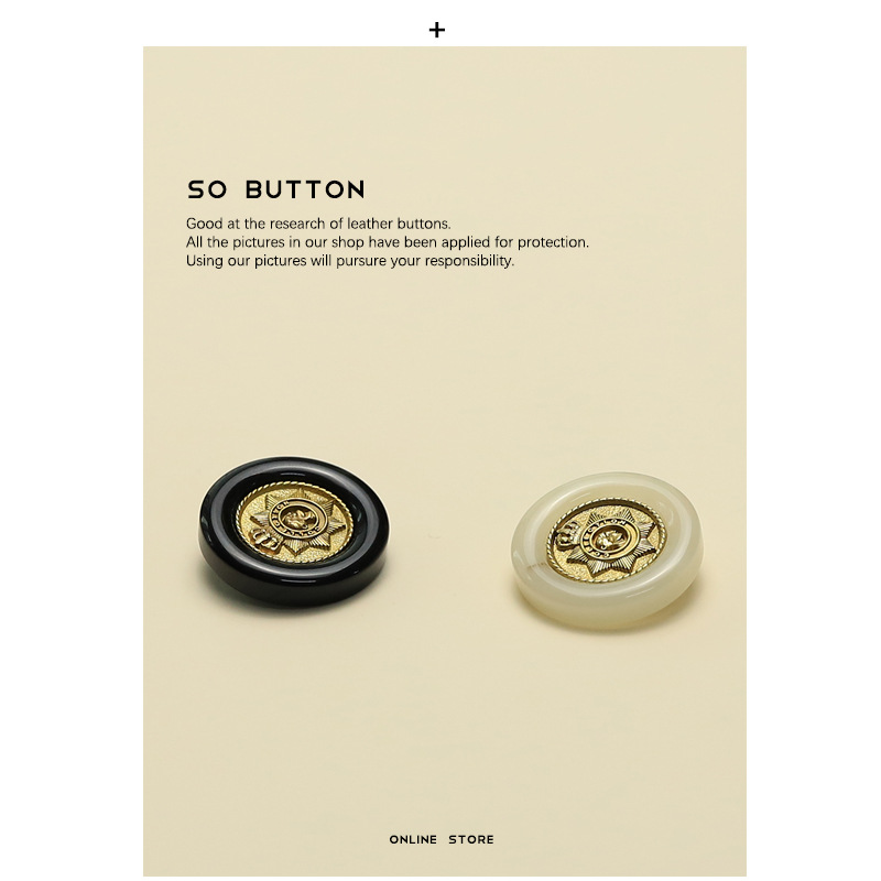 艺森ESSTUDIO皇冠金属扣子小香编