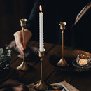 轻奢镀铜铃铛烛台情人节蜡烛架拍照道具圣诞节浪漫烛光晚餐烛台