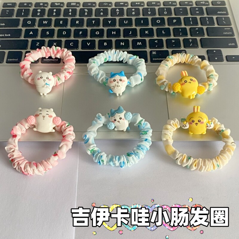 吉伊小肠发圈印花卡通可爱乌萨奇小八少女学生扎头发绳饰皮筋手绳,童装/婴儿装/亲子装,发饰,淘宝优惠券,粉丝福利购,淘宝优惠卷