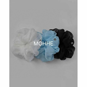 现 韩国女mohhe百搭高级感扎马尾真丝头绳 进口面料大肠发圈