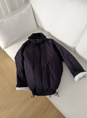 羊羔毛领可拆卸棉衣女棉服冬季