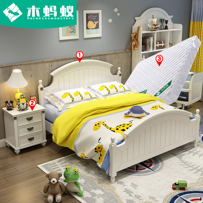 木蚂蚁美式简约欧式儿童床公主床田园卧室家具女孩房实木床白色床在类目 住宅家具, 床类, 儿童床中 - 来自Buy2taobao.com提供专业的淘宝代购服务
