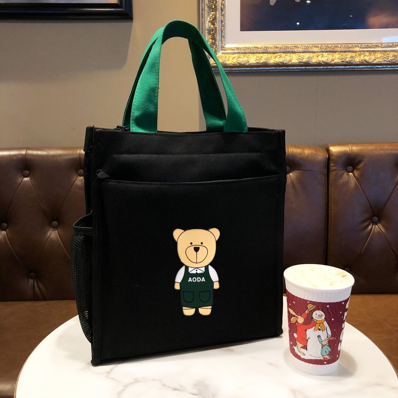 小学生手提袋拎书袋补课学习帆布袋A4文件袋儿童书包美术袋补习袋