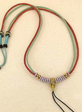 南红进口高端手工制作蜜蜡吊坠绳