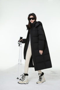 爱丹蒙巨厚长款羽绒服女2025新款三防面料宽松过膝加厚冬季外套