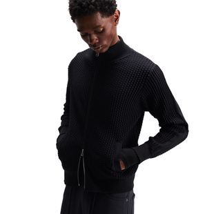 BEVAN UP|陨黑 呼吸镂空3D网织立领针织毛织夹克