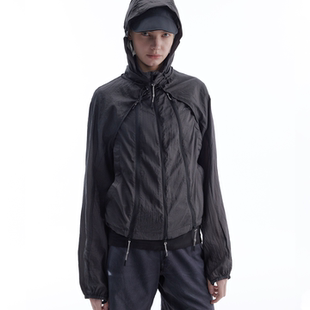 BEVANUP|UPF50+多拉链运动剪裁自收纳可拆袖防晒马甲两件套