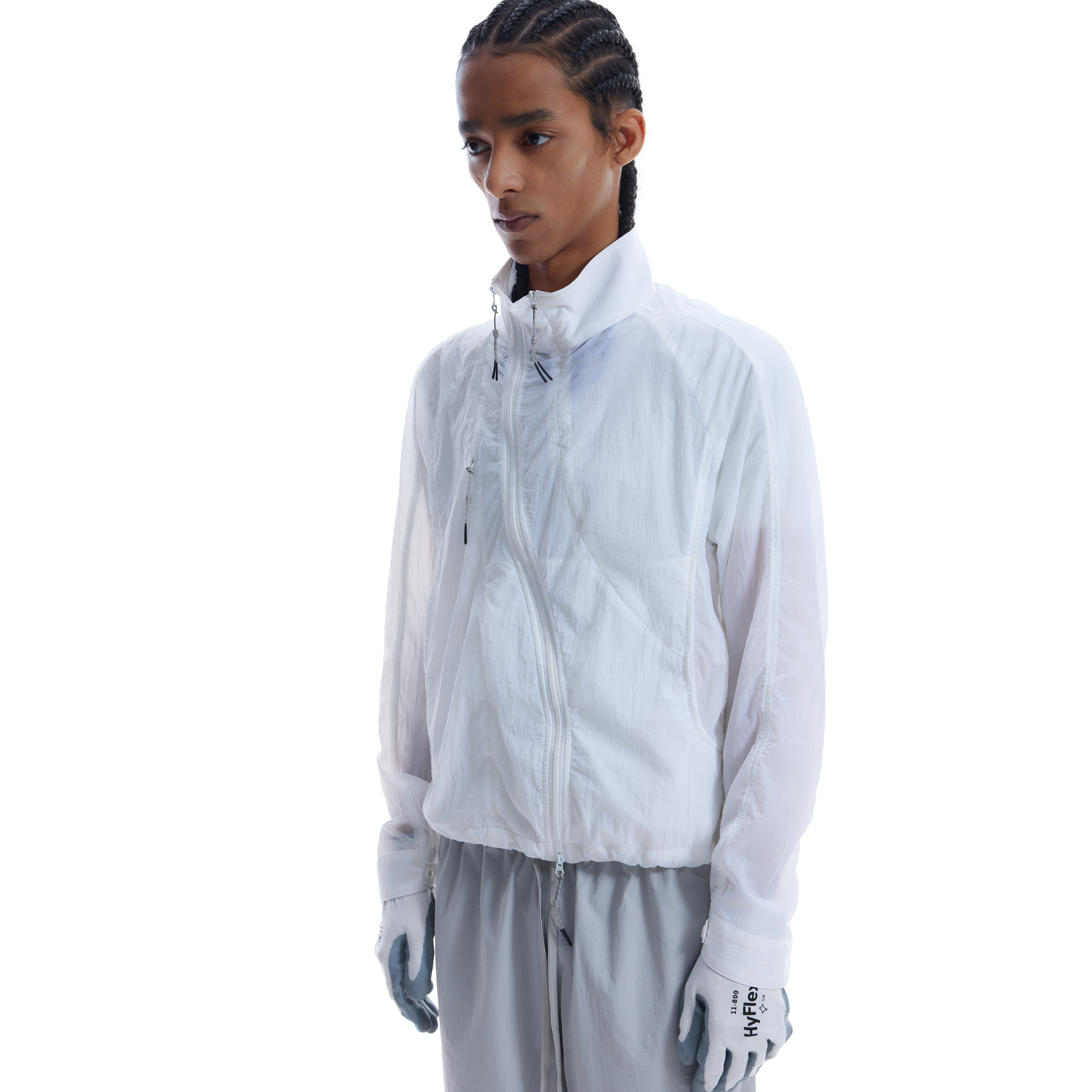 BEVAN UP|UPF50+ 螺旋弧线 3D立体剪裁透纱立领空气防晒衣 皮肤衣