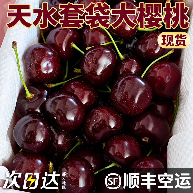 甘肃天水大樱桃国产车厘子新鲜水果当季大樱桃脆甜礼盒装顺丰空运