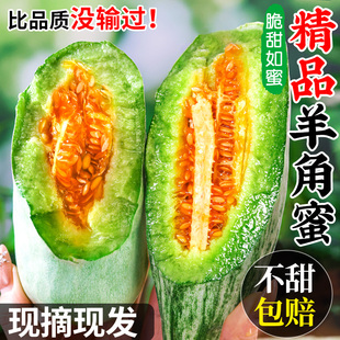 包邮 现摘羊角蜜甜瓜新鲜水果香瓜10山东当季 脆甜蜜瓜时令水果整箱