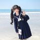 猫屿jk制服原创青鸢中日系学院风校供感长袖 中间服正统水手服套装
