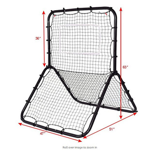 反弹足球反弹网 棒垒打Y型棒球反弹网打击练习网投手练习网一片式