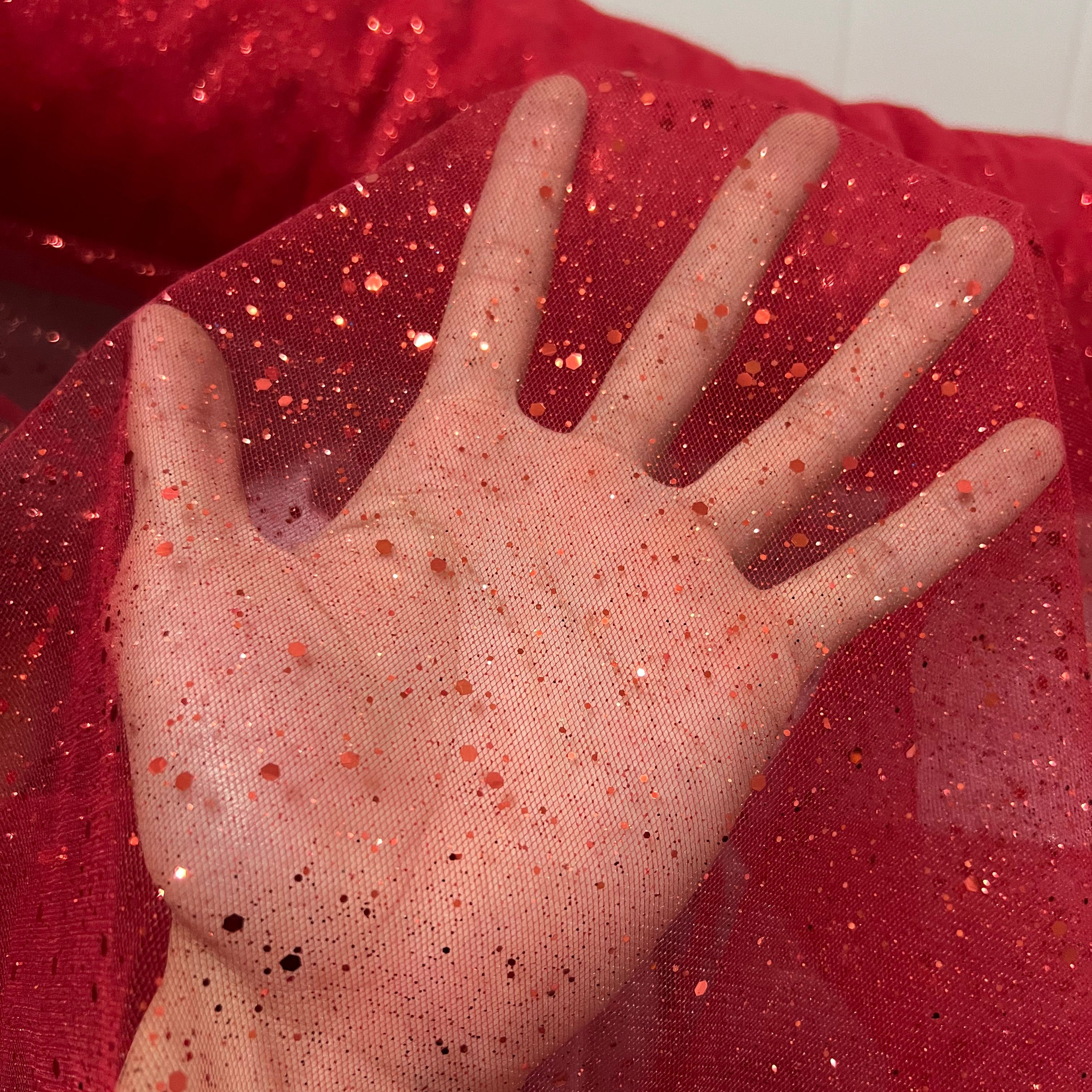 亮闪闪大红色软网头纱硬纱舞台装饰婚庆头纱拍摄道具婚礼diy手工