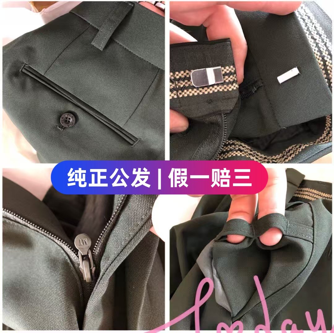 新款军绿长裤商务绅士裤子L-07A男式西裤带屁兜夏裤大码夏季宽松