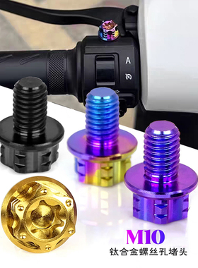 适用DUKE KTM 290 390 790 890 990改装后视镜堵头 钛合金螺丝