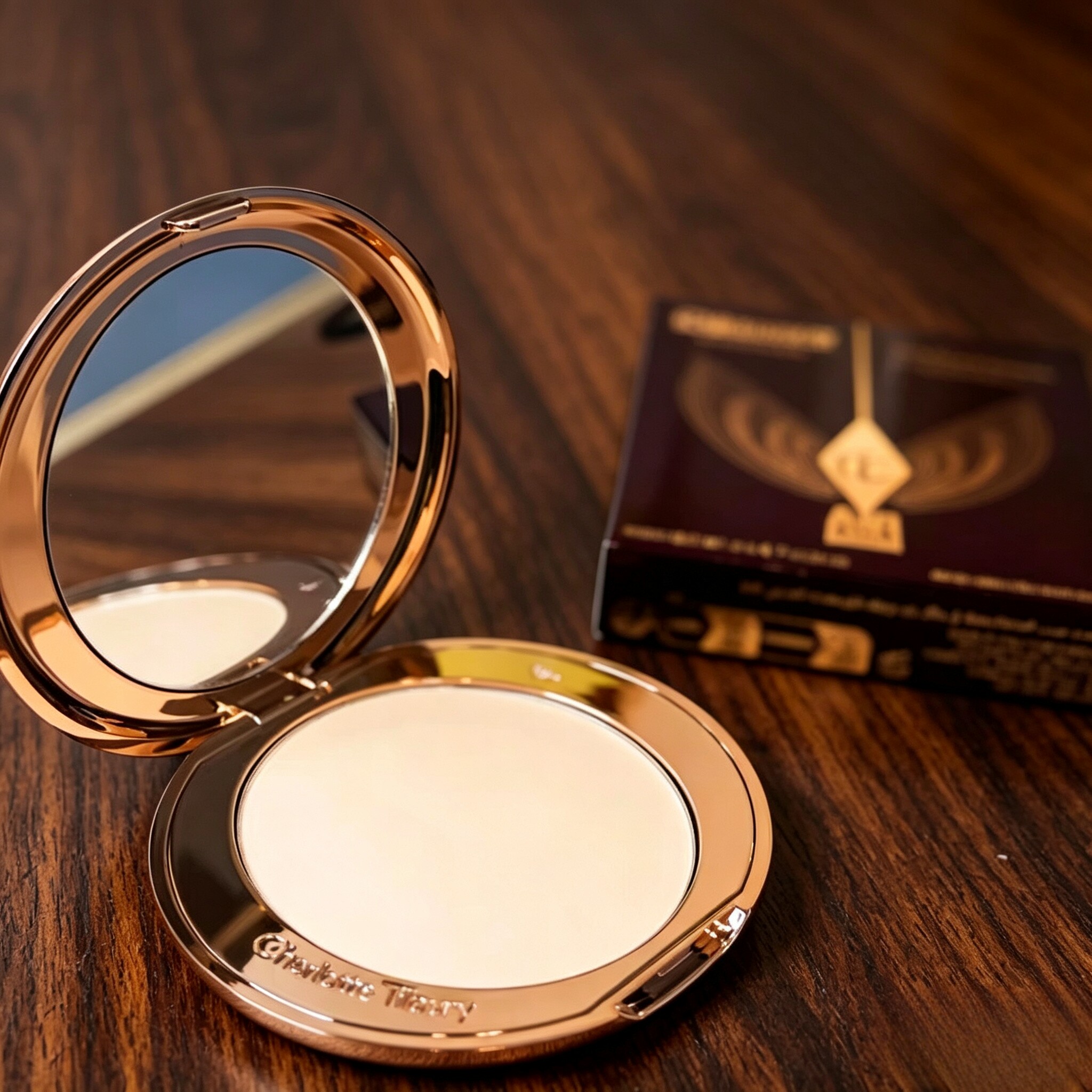 Charlotte Tilbury/CT定妆小金盘控油定妆0号瓷光白粉饼中样3.4g图片