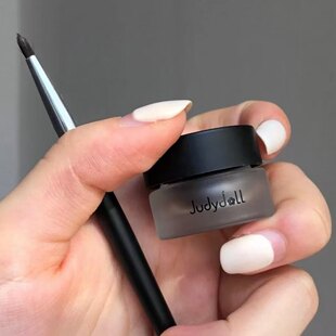 Juduo橘朵眼线膏明眸持妆防水不晕染笔刷膏刷眉粉眉膏二合一黑色