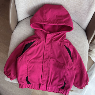 婴儿衣服男童卫衣秋冬小童上衣J25 加绒三防冲锋外套