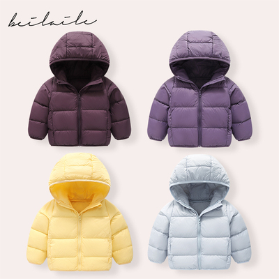 三防带帽轻羽绒外套 小乐妈咪 婴儿童羽绒服男女宝宝轻羽绒外套
