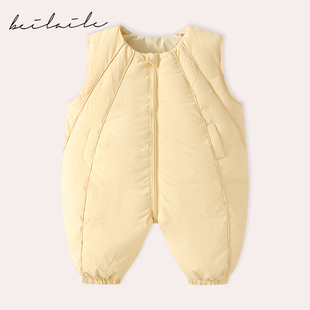 【羽绒冲锋加厚三防背带裤 小乐妈咪】背带婴儿童小童女童衣服L