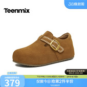 新款 2026春季 CBD20AM6 女一脚蹬休闲单鞋 天美意复古厚底全包勃肯鞋