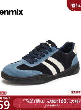 天美意2026春新款复古舒适帅气阿甘德训男休闲鞋DXX04AM6