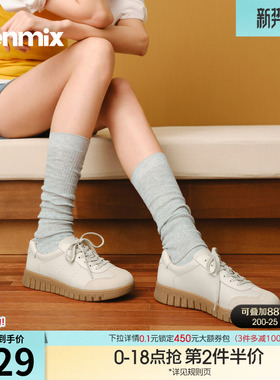 天美意复古牛津小皮鞋软底小白鞋女休闲德训鞋2026春新款CMA38AM6