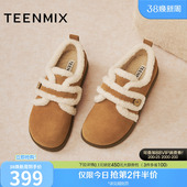 新款 短靴冬季 BM131DM5 雪地靴女棉鞋 天美意复古厚底加绒毛毛鞋