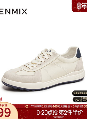 天美意2025秋新款休闲复古百搭系带舒适户外男阿甘鞋DXX62CM5