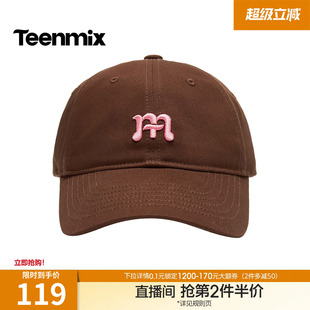 商场同款 HAT01AP6 新款 天美意撞色百搭情侣鸭舌帽女棒球帽2026春季