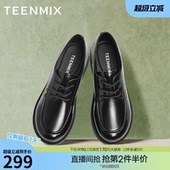 新款 天美意复古厚底英伦小皮鞋 春季 女休闲单鞋 CNG31AM5 牛津鞋