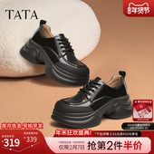 JK鞋 TATA他她厚底小皮鞋 子CCJ03CM5 新款 制服鞋 女松糕底单鞋 女春季