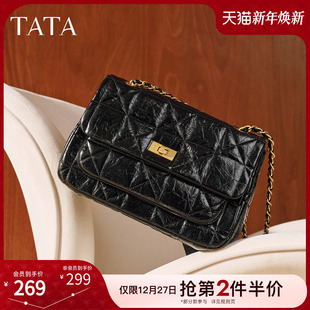 TATA他她女包2025冬季 通勤轻奢小方包单肩百搭斜挎包X3514DX5 新款