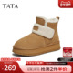 TATA他她雪地靴冬天鞋 子厚底雪地毛毛靴防水防滑加绒棉鞋 CJE01DD5
